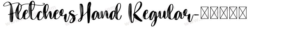 FletchersHand Regular字体转换